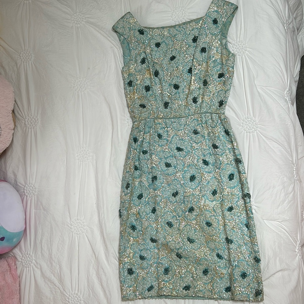 VINTAGE SAX FIFTH AVENUE BEADED COCKTAIL DRESS